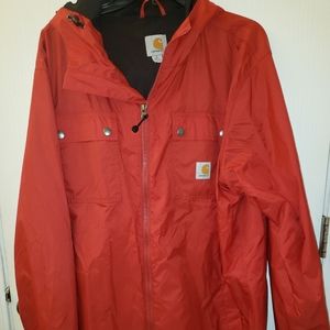 Carahart men windbreaker. L tall. Red.